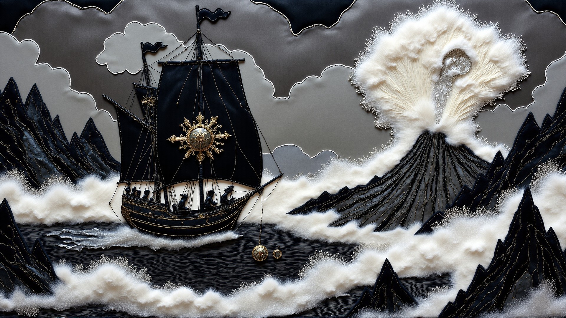 20240822_041416 white-toned colour photo of an heavenly crew sailing a goth burning galleon in a dark apocalyptic void between jagged rocks, int 463239079 c=1 20 0.4 Euler flux1DevBNBNF4V2.jpg